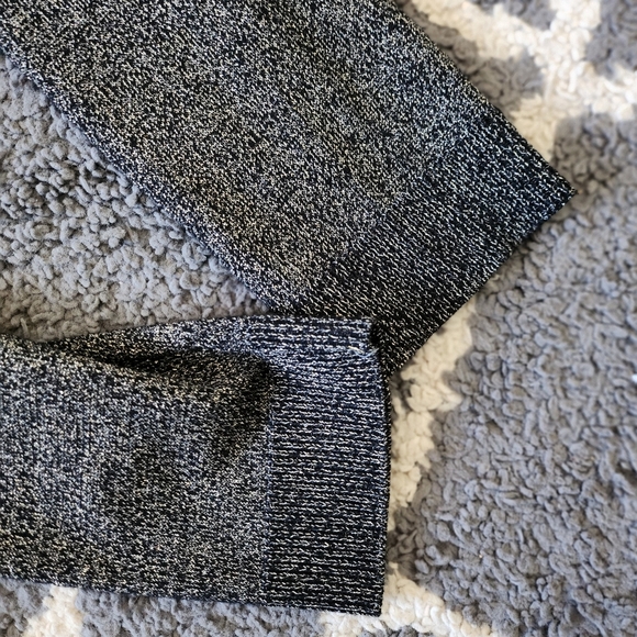 Torrid Black Gold Metallic Criss Cross Cold Shoulder Long Sleeve Top - Picture 6 of 7